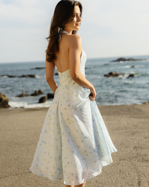 Azure Bloom Dress