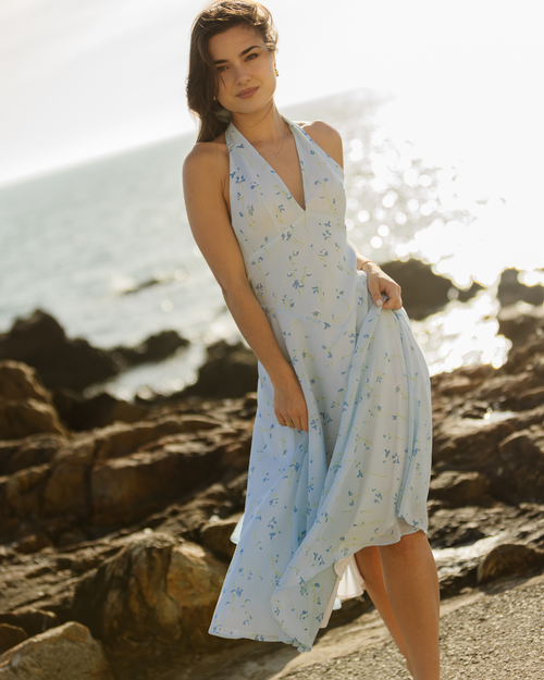Azure Bloom Dress